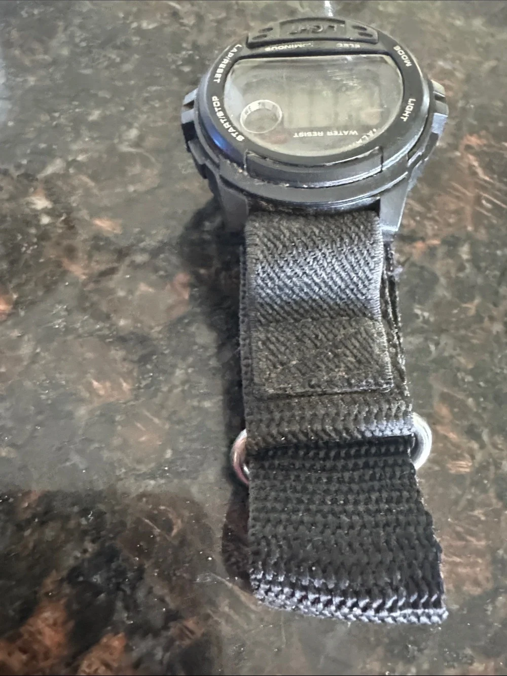 Black Digital Sports Stopwatch Watch - Water Resistant. Works